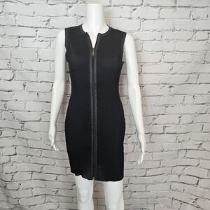 Vivienne Tam Black Pleated Zip Dress